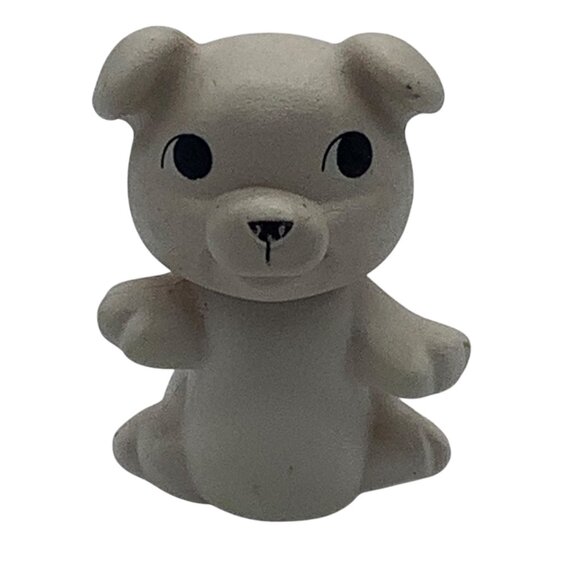 Vtg 1990s Cute Puppy Figurine PVC 2" Animal Toy Playset Part Durable - Picture 1 of 6